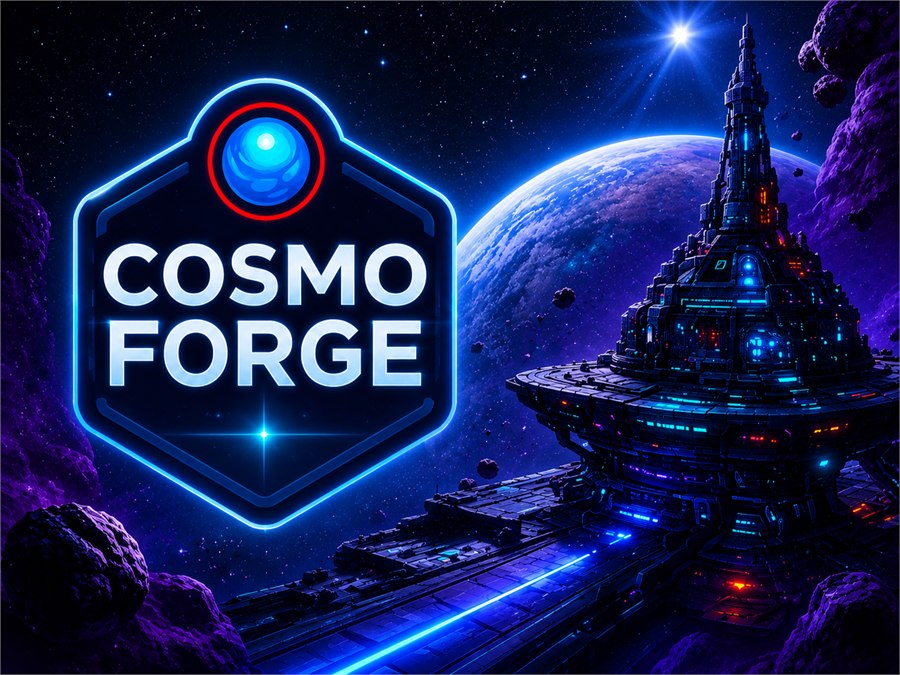 Cosmo Forge Game Mockup